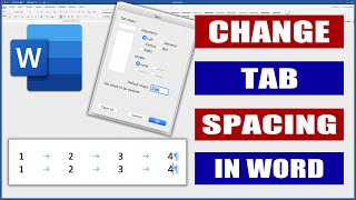 Change Tab Spacing in Word  Microsoft Word Tutorials [upl. by Hniht]