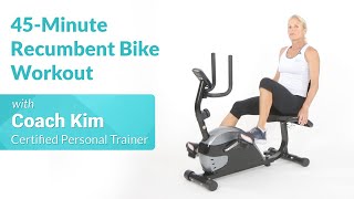 45Minute Recumbent Bike Workout [upl. by Nahtiek849]