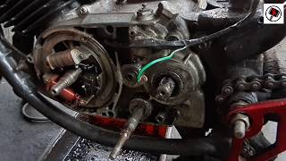 YAMAHA RS100  two stroke OVERHAULING  PART 1  DISMANTLING [upl. by Gram]