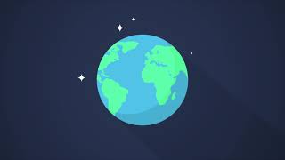 Earth rotating Animation  2D [upl. by Yona71]