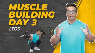 Muscle Building Workout DAY 3  Leg Workout  Yatinder Singh [upl. by Aduh701]