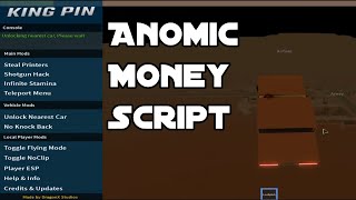 ROBLOX Anomic Money Script Kingpin GUI WORKING [upl. by Krell]