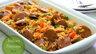 Savory Italian Sausage Rice [upl. by Yanehs]