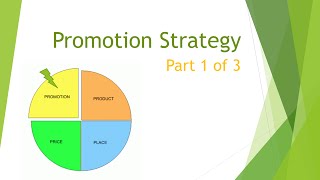 Marketing Mix Promotion Strategy part 1 [upl. by Hyde]