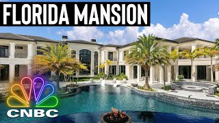 TOUR THIS INSANELY HUGE 19M FLORIDA ESTATE  Secret Lives Of The Super Rich [upl. by Arramahs695]