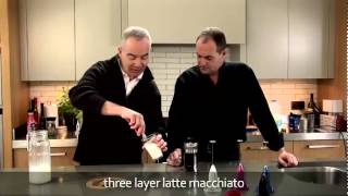 aerolatte  milk frother makes three layer caffè latte macchiato [upl. by Aan650]