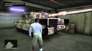 GTA V  Rhino Tank Storage Grove Street Garage [upl. by Ysnat]