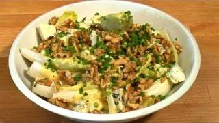 How To Do An Endive Roquefort And Walnut Salad Recipe [upl. by Ahsimet]