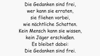 Die Gedanken sind frei Pete SeegerLyricsText  Robin Michels [upl. by Zigrang]