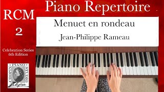 Menuet en Rondeau by JeanPhilippe Rameau  RCM 2 Repertoire [upl. by Eggleston]