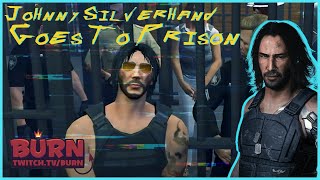 Johnny Silverhand Goes To Prison ROASTING A COP in GTA V [upl. by Nidnal]