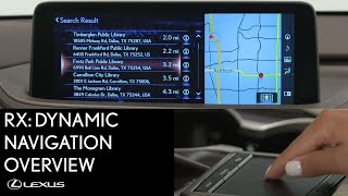 Lexus HowTo RX 350 Dynamic Navigation Overview  Lexus [upl. by Neeruan]