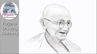 How to draw Mahatma Gandhi step by step [upl. by Carie273]