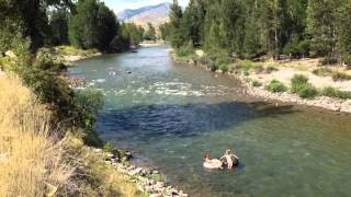 August 16 tubing the Methow River in Winthrop WA [upl. by Bow203]