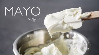 THICK vegan Mayo Recipe made from CHICKPEAS aquafaba [upl. by Lucienne]