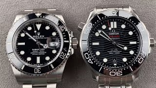 Rolex Submariner Date 126610LN vs Omega Seamaster Diver 300M The Ultimate Dive Watch Showdown [upl. by Adle]