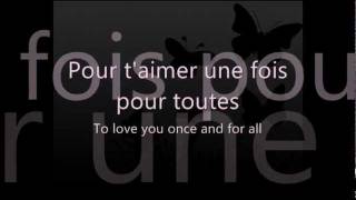 Céline Dion  Lamour existe encore French Lyric Video with English Translation [upl. by Kelam]