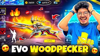 Free Fire New Evo WoodPecker😍 Level 1 To Max In 20000 Diamonds💎 Garena Free Fire [upl. by Ibrad]