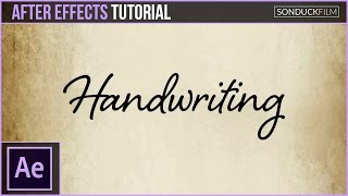 After Effects Tutorial Handwriting Effect Animation [upl. by Sadella283]