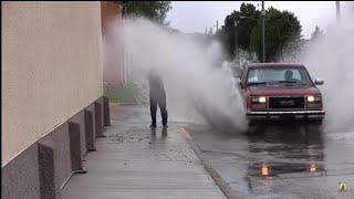 Cars Splashing People Part 2 [upl. by Meeharb]