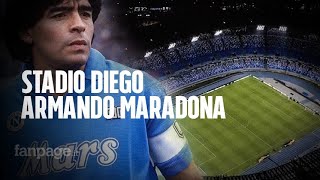 Morto Maradona a Napoli Stadio San Paolo illuminato in suo onore [upl. by Aserej471]