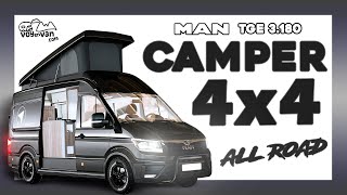 VOYenVAN  FURGONETA 4x4 CAMPER nueva MAN TGE 3180 2022 [upl. by Barbarese267]