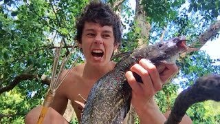 SPEARFISHING CATFISH Catch n Cook  Cooked in the Coals [upl. by Peirsen]