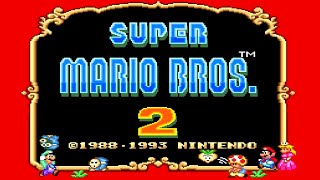 Super Mario Bros 2  Full Game Walkthrough SNES [upl. by Ecertak591]