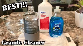 HOW TO CLEAN GRANITE COUNTERTOPS  EASY DIY GRANITE CLEANER [upl. by Merriman]