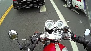 2016 Triumph Thruxton R Review  MC Commute [upl. by Karlan543]