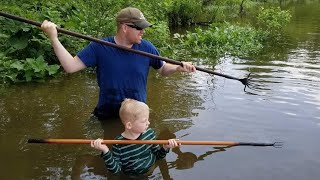 Forging Fishing Spears  Hunting Snakeheads in Swamp  Forging Fishing Catch amp Cook Challenge [upl. by Hershell]