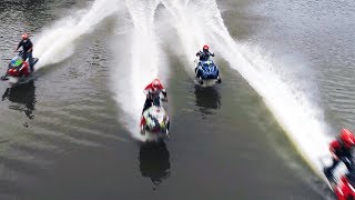 Watercross Races amp Snowmobile Jumping Fremont New Hampshire [upl. by Tufts]