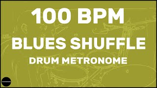 Blues Shuffle  Drum Metronome Loop  100 BPM [upl. by Clayborne]