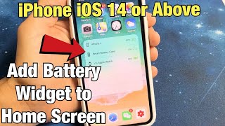 iPhone iOS 14 How to Add Battery Widget to Home Screen [upl. by Dee Dee605]