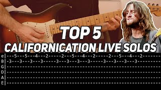 Top 5 Californication Live Solos with TAB [upl. by Anitak]