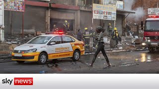 South Africa Troops deployed on the streets of Johannesburg [upl. by Claiborne]