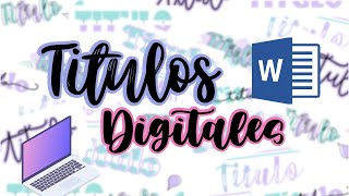 TÍTULOS BONITOS EN WORD  Descarga fuentes en Dafont  Ale Digitaal♡ [upl. by Ahsitruc]