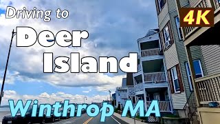 Winthrop Massachusetts Driving to Deer Island 4K [upl. by Caldera858]