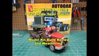 AMT AUTOCAR A64B SEMI TRACTOR 125 SCALE MODEL KIT REVIEW BUILD AMT1099 [upl. by Dori943]