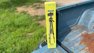 Focus Onn Tripod With Smartphone Cradle from Walmart Unboxing… [upl. by Oderfla]