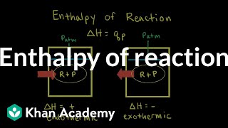 Enthalpy of reaction  Thermodynamics  AP Chemistry  Khan Academy [upl. by Edny]