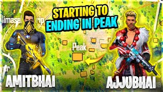 Everyone in Peak  Duo Vs Squad With Ajjubhai  Free Fire  Desi Gamers [upl. by Eirffej688]