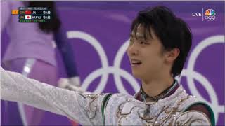 Yuzuru Hanyu 羽生結弦 JPN  2018 PyeongChang Figure Skating Mens Free Skate US NBC [upl. by Sarson]