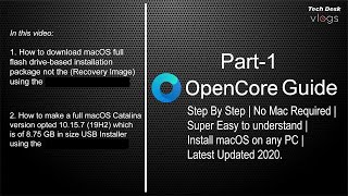 Install macOS on any PC ¦ OpenCore Guide ¦ Part 1 [upl. by Alvita505]