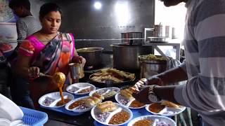 A Pav Bhaji Making Master shows us his Indian Street Food Recipe at quotKanaiya Paubhaji Centrequot Kadod [upl. by Kcitrap]