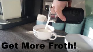 How to Get More Froth from Your Nespresso Coffee Aeroccino  Nespresso tips and help [upl. by Naul]