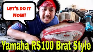 Yamaha RS 100 Brat style DIY part 1 [upl. by Pendergast497]