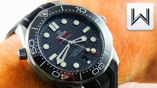 2018 Omega Seamaster Diver 300M Steel BONDBLACK 21032422001001 Luxury Watch Review [upl. by Athalia]