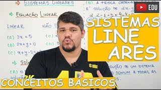 🔴 SISTEMAS  CONCEITOS BÁSICOS EQUAÇÃO LINEAR [upl. by Itsyrc]