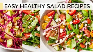 4 EASY HEALTHY SALAD RECIPES [upl. by Yenot]